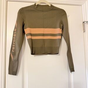 Sexy RETROFETE SPORT long sleeve  green TOP SIZE XS